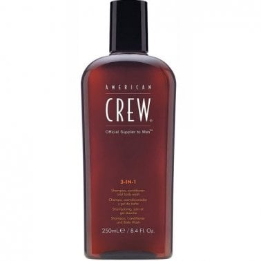 American Crew Classic 3 in 1 Shampoo, Conditioner and Body Wash - 250ml