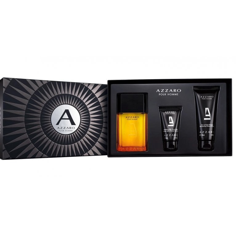 Azaroo Gift Azzaro Pour Homme - Gift Set With 100ml EDT Spray, 100ml Shower Gel and ...