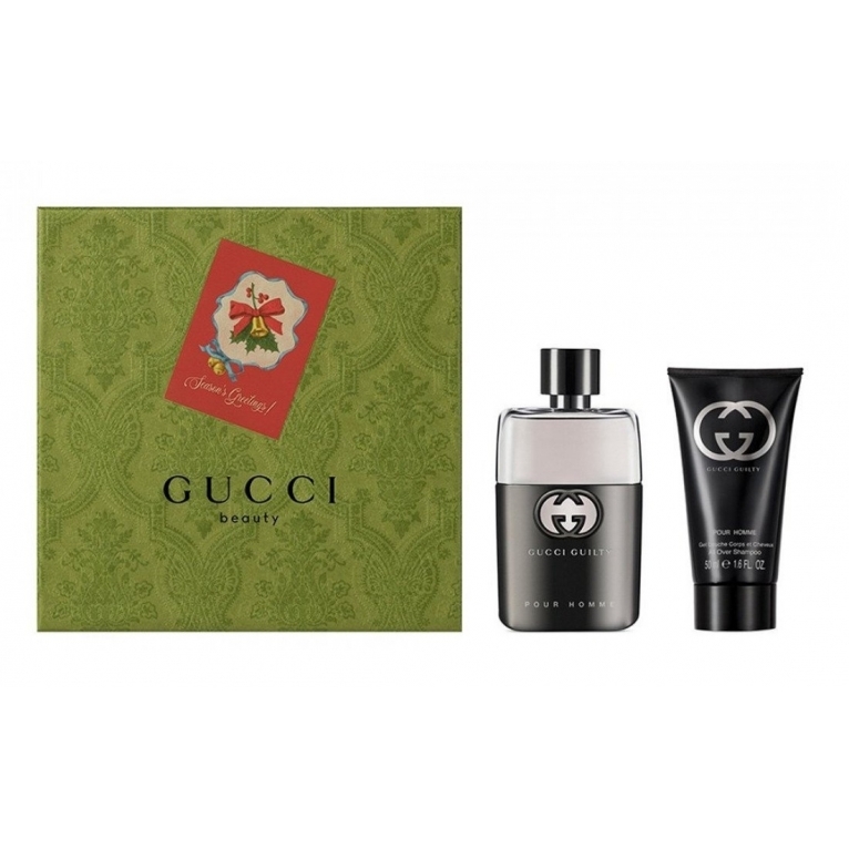 Gucci  Guilty Pour Homme - Gift Set With 50ml EDT Spray and 50ml Shower Gel