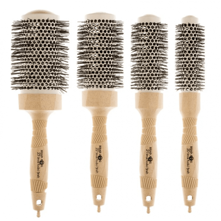 Head Jog  Straw Radial Brush 4 Piece Set