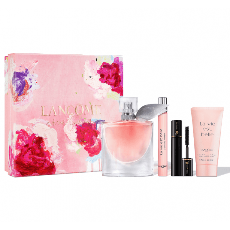 Lancome  La Vie Est Belle 50ml EDP Spray+10ml EDP Spray+50ml BL+Mascara 2ml Set