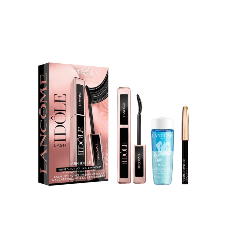 Lancome  Lash Idole Mascara Gift Set 2026 - Mascara 8ml, Mini Crayon 01 Noir 0.7G & Bi-Facial Cleanser 30ml