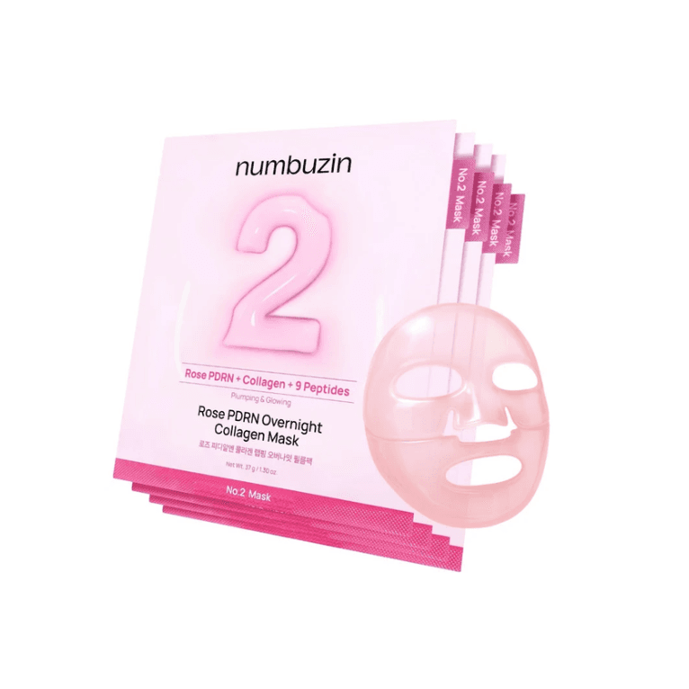 Numbuzin  No.2 Rose PDRN Overnight Collagen Gel Mask 4 x 37g
