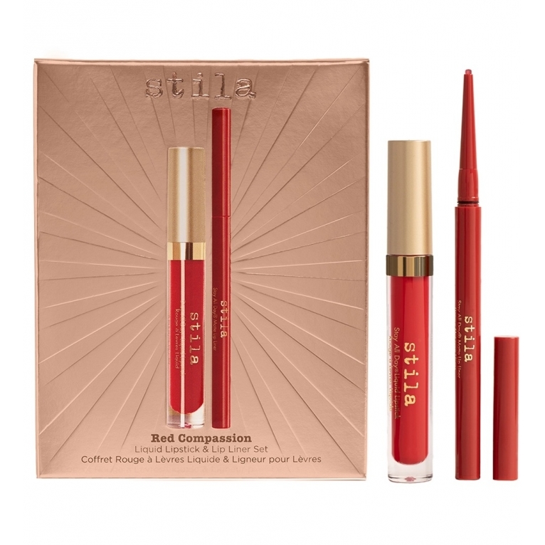 Stila  Liquid Lipstick and Lip Liner Set - Red Compassion