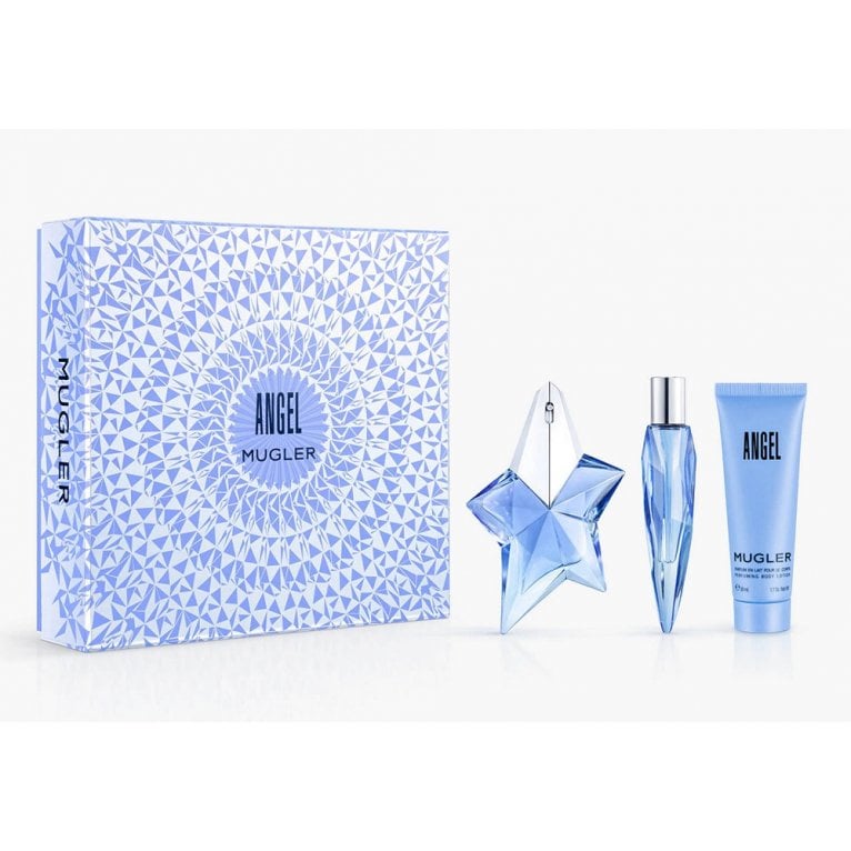 Thierry Mugler  Angel Pour Femme - Gift Set With 25ml EDP Spray, 10ml Mini EDP and 50ml Body Lotion