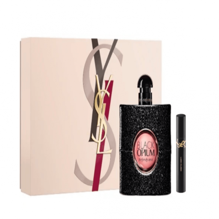 Yves Saint Laurent  Black Opium 50ml EDP Spray + 2ml Mascara With Pouch Gift Set 2025